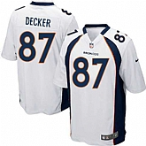 Nike Men & Women & Youth Broncos #87 Decker White Team Color Game Jersey,baseball caps,new era cap wholesale,wholesale hats